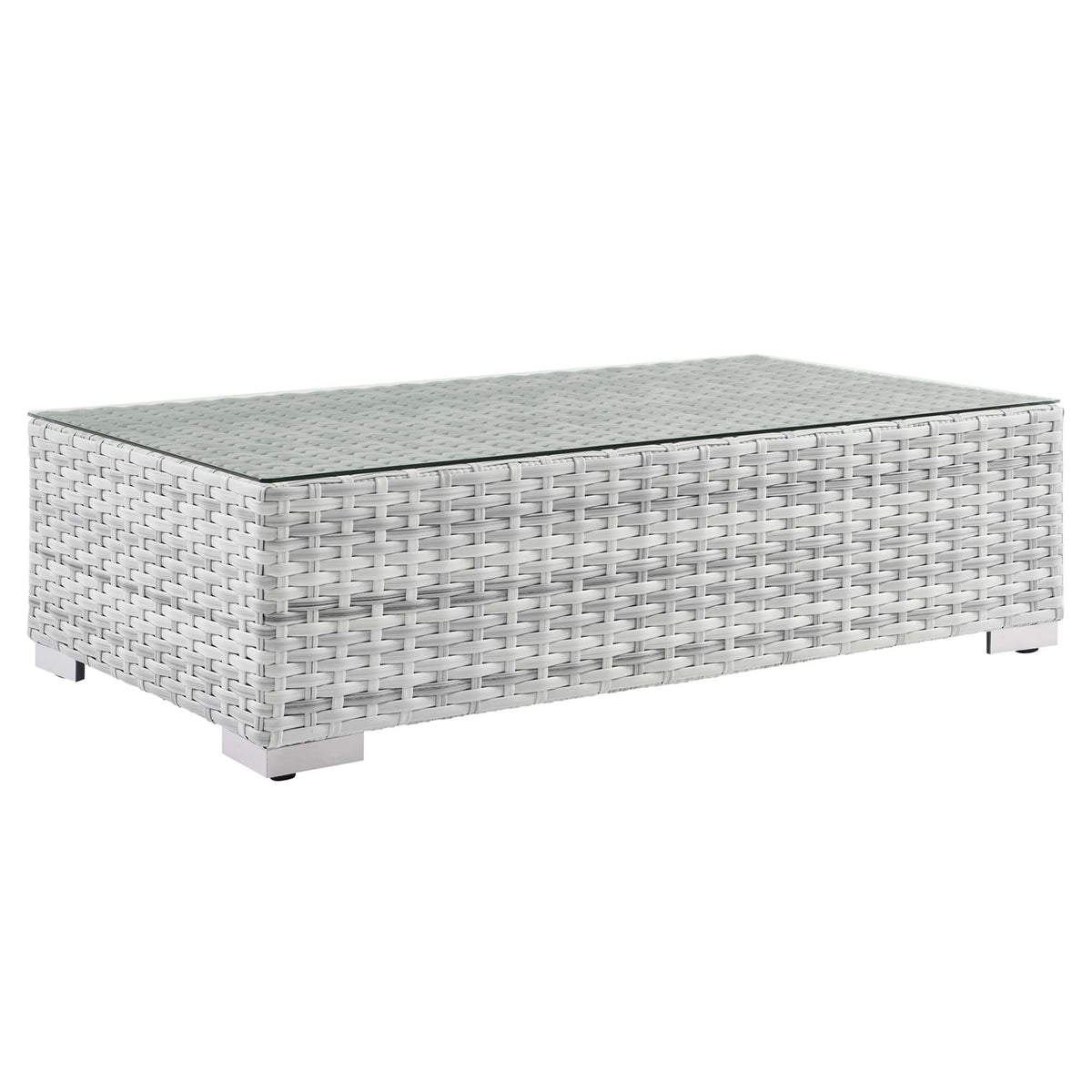 Convene Outdoor Patio Coffee Table - Light Gray