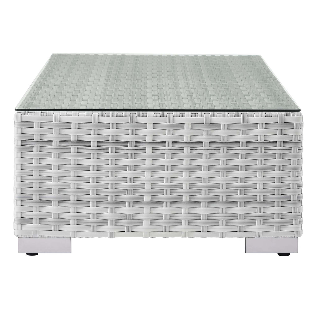 Convene Outdoor Patio Coffee Table - Light Gray