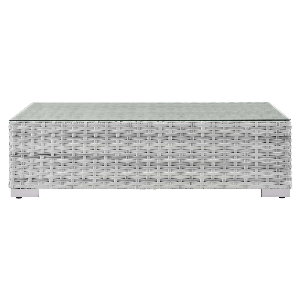 Convene Outdoor Patio Coffee Table - Light Gray