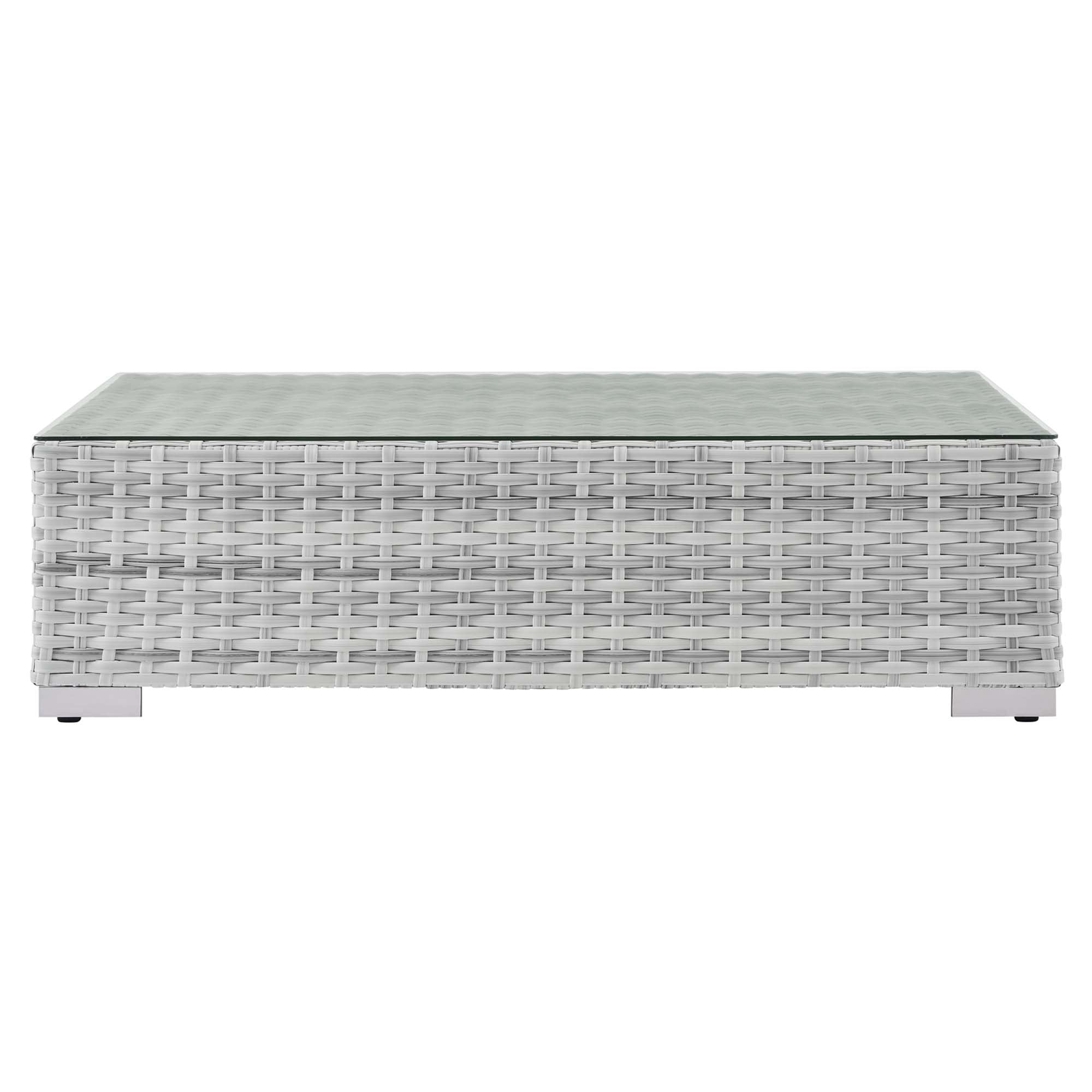 Convene Outdoor Patio Coffee Table - Light Gray