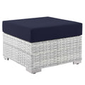 Convene Outdoor Patio Ottoman - Light Gray Navy