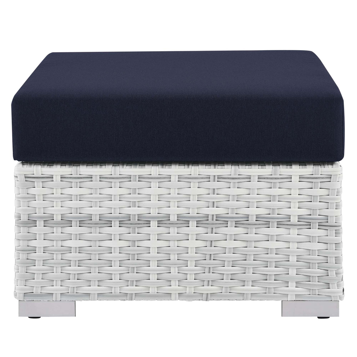 Convene Outdoor Patio Ottoman - Light Gray Navy