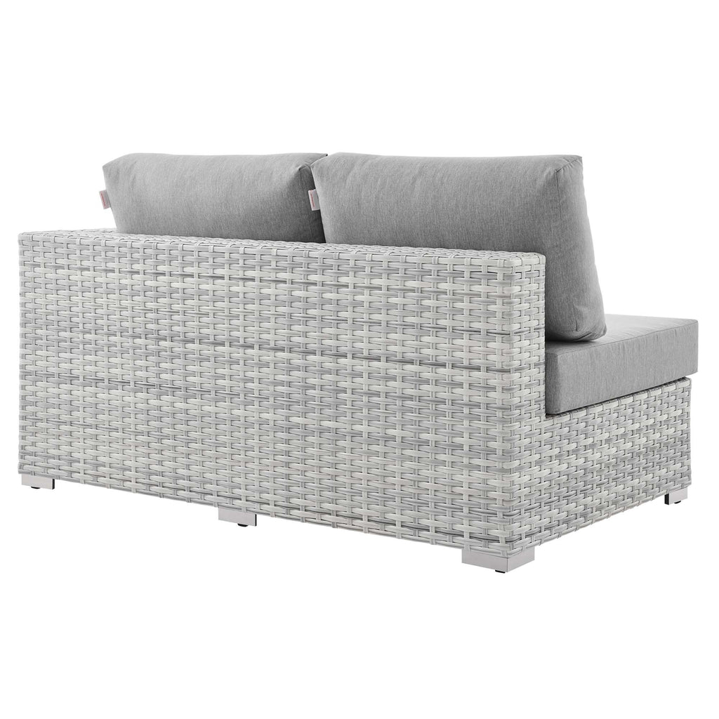 Convene Outdoor Patio Left-Arm Loveseat - Light Gray Gray