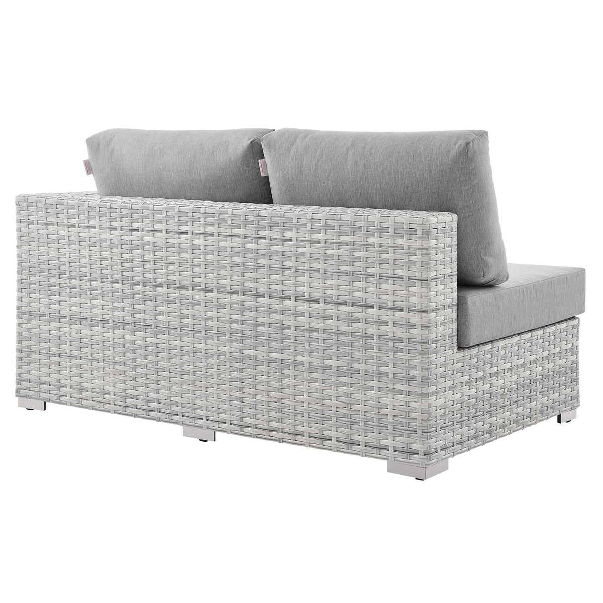 Convene Outdoor Patio Left-Arm Loveseat - Light Gray Gray
