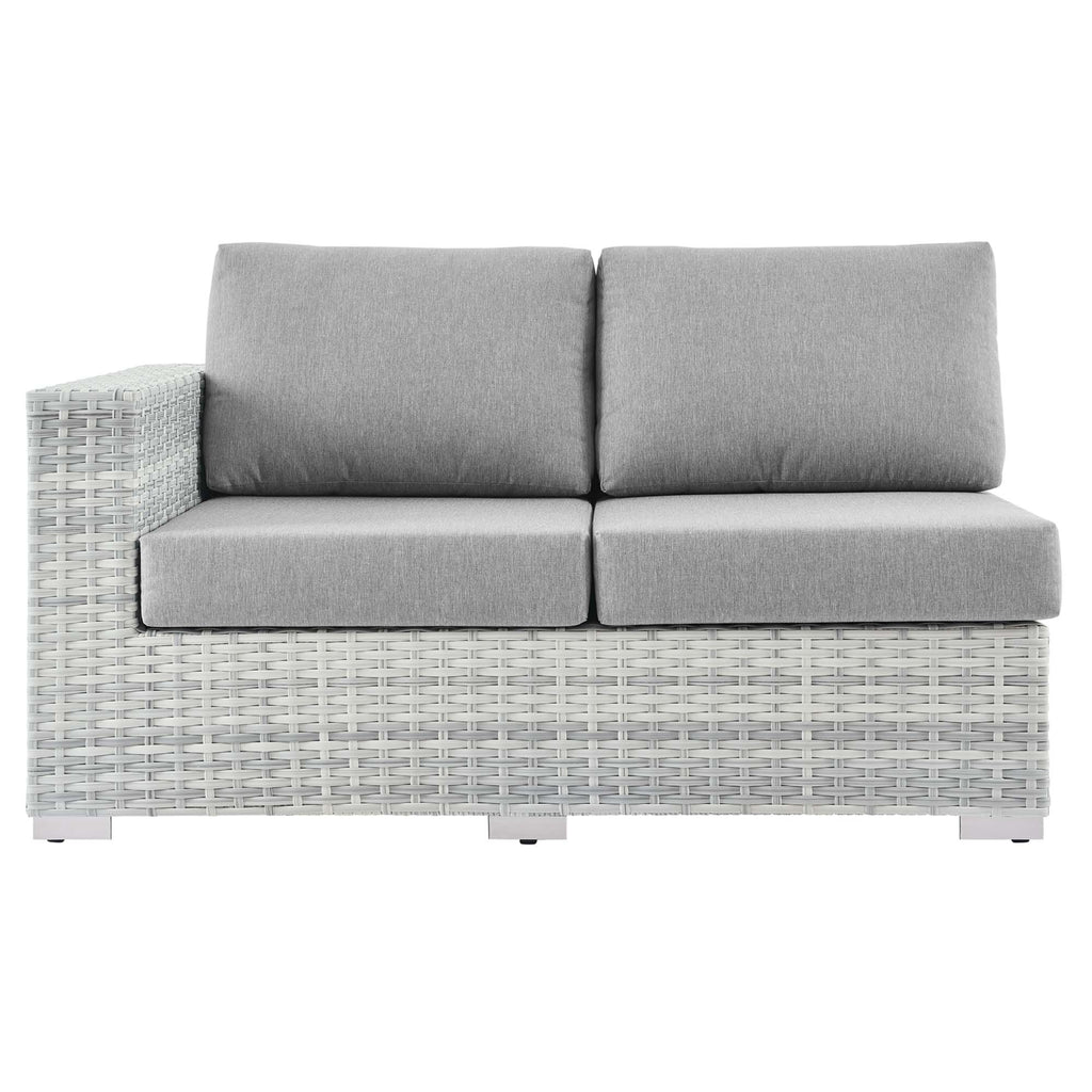 Convene Outdoor Patio Left-Arm Loveseat - Light Gray Gray