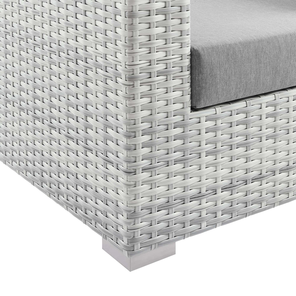 Convene Outdoor Patio Left-Arm Loveseat - Light Gray Gray