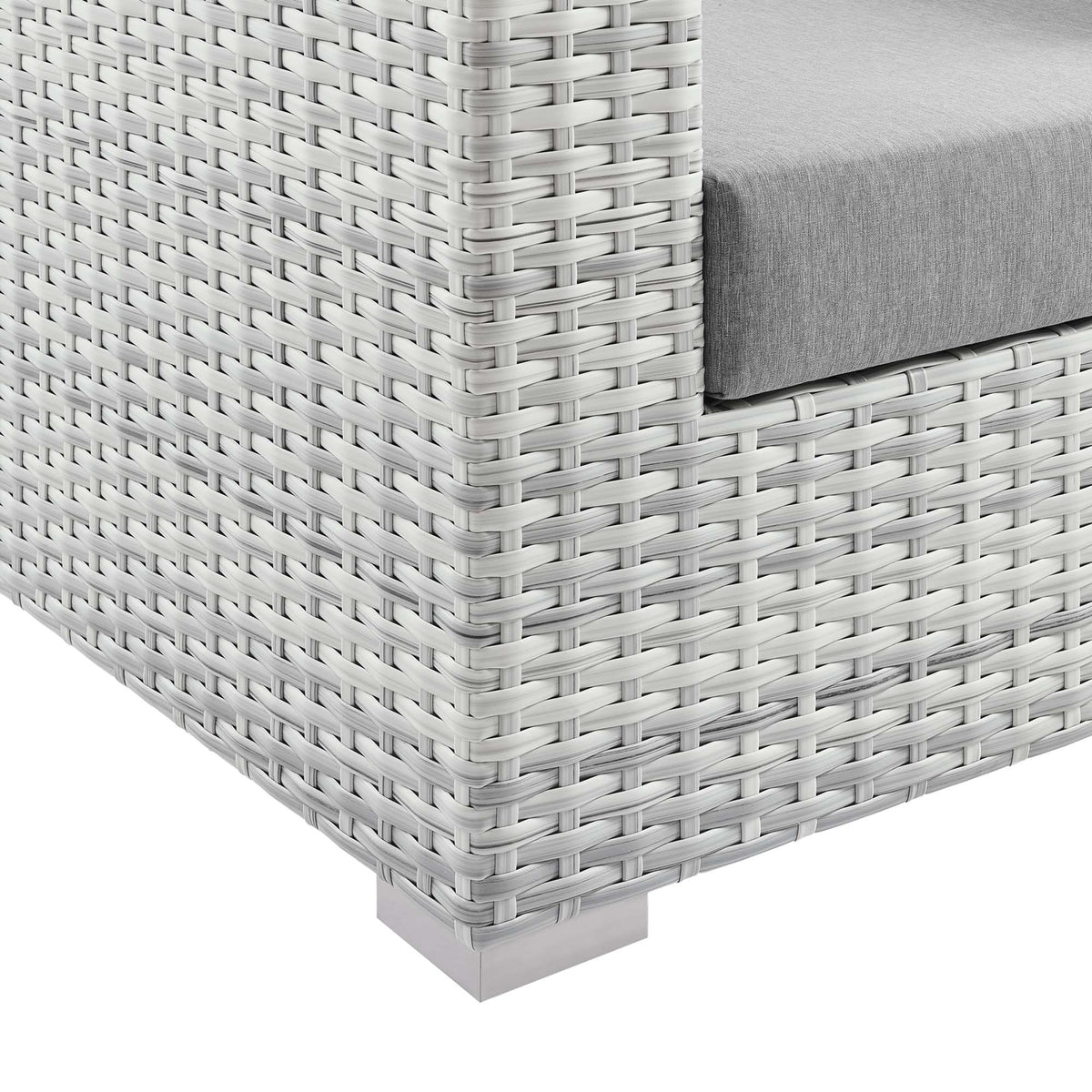 Convene Outdoor Patio Left-Arm Loveseat - Light Gray Gray