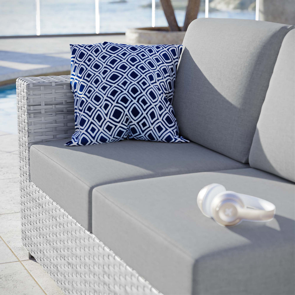 Convene Outdoor Patio Left-Arm Loveseat - Light Gray Gray