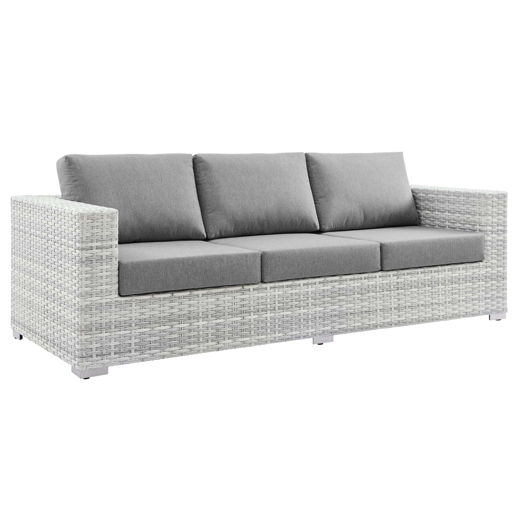 Convene Outdoor Patio Sofa - Light Gray Gray