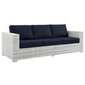 Convene Outdoor Patio Sofa - Light Gray Navy