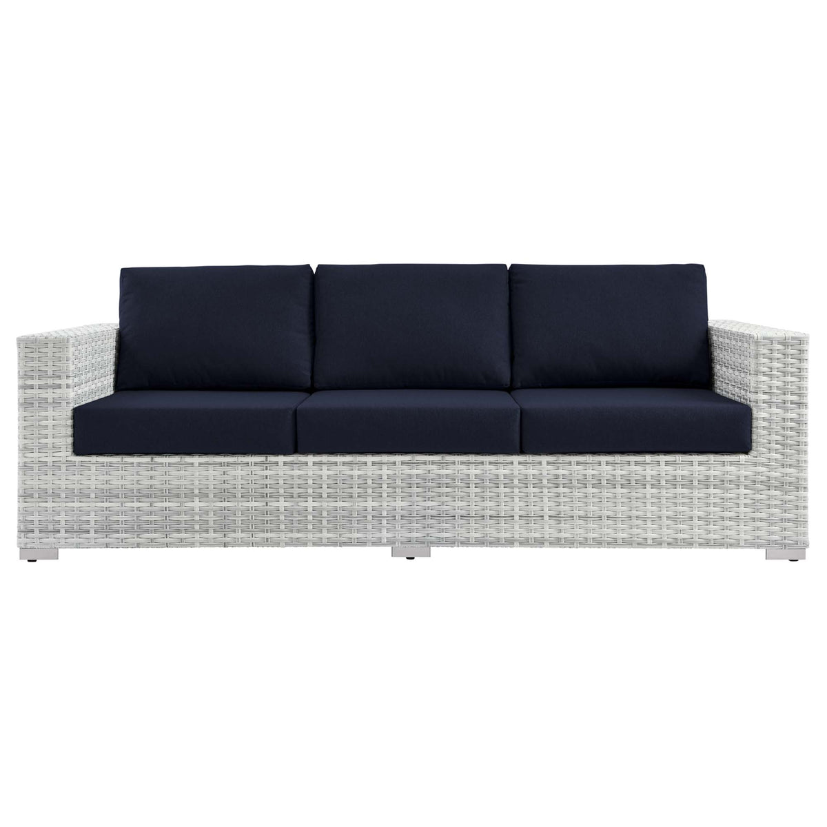 Convene Outdoor Patio Sofa - Light Gray Navy