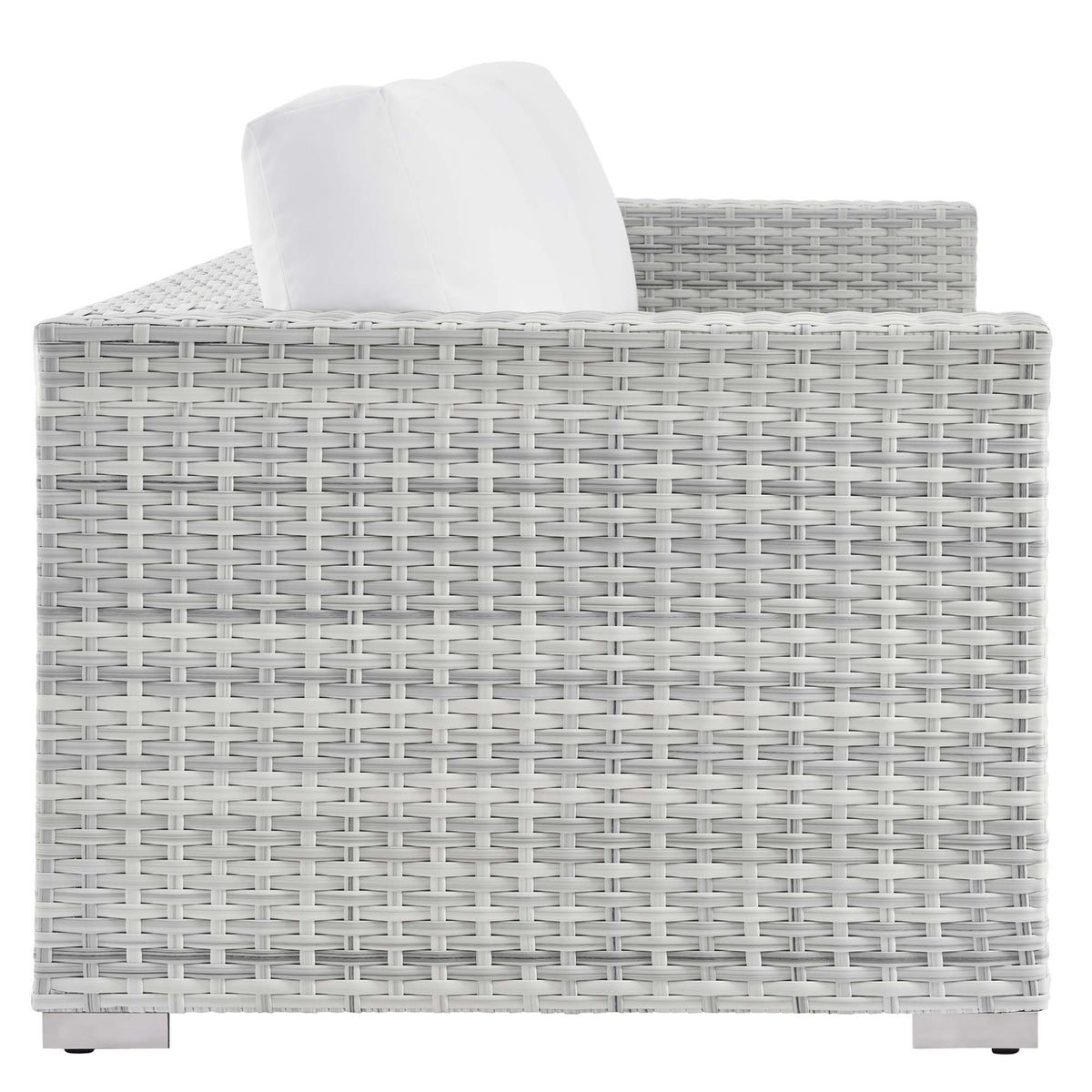 Convene Outdoor Patio Sofa - Light Gray White