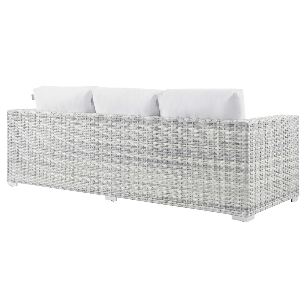 Convene Outdoor Patio Sofa - Light Gray White