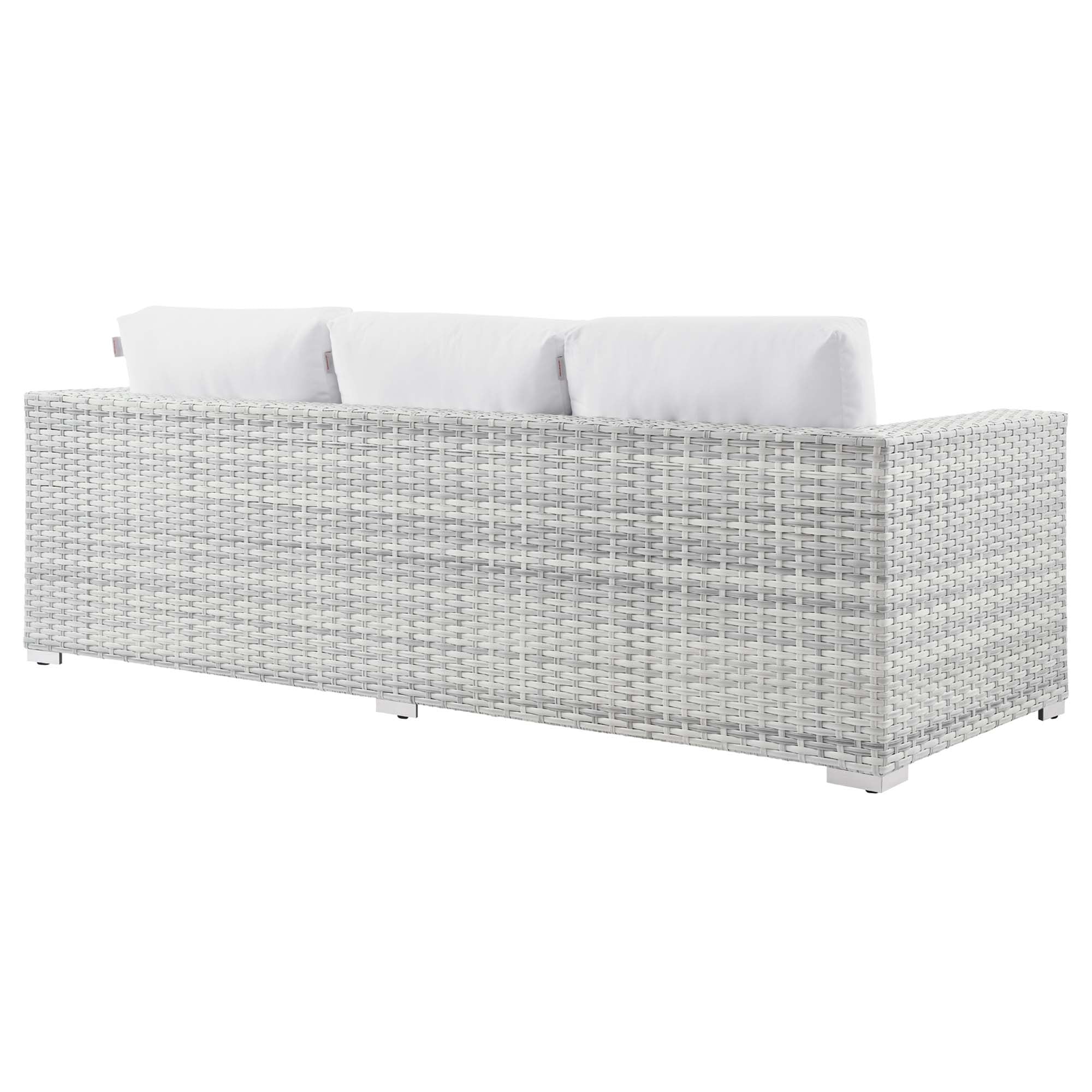 Convene Outdoor Patio Sofa - Light Gray White