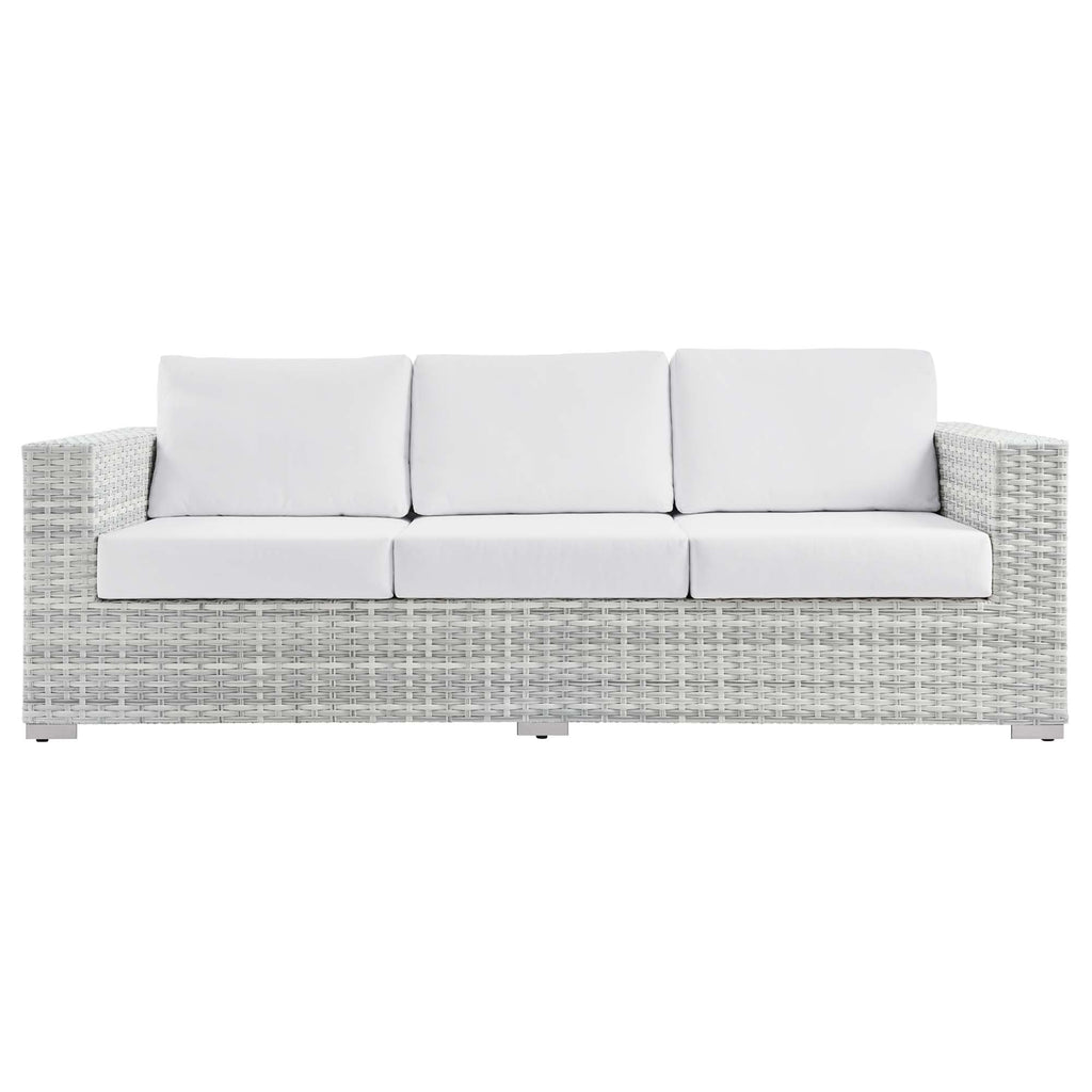 Convene Outdoor Patio Sofa - Light Gray White