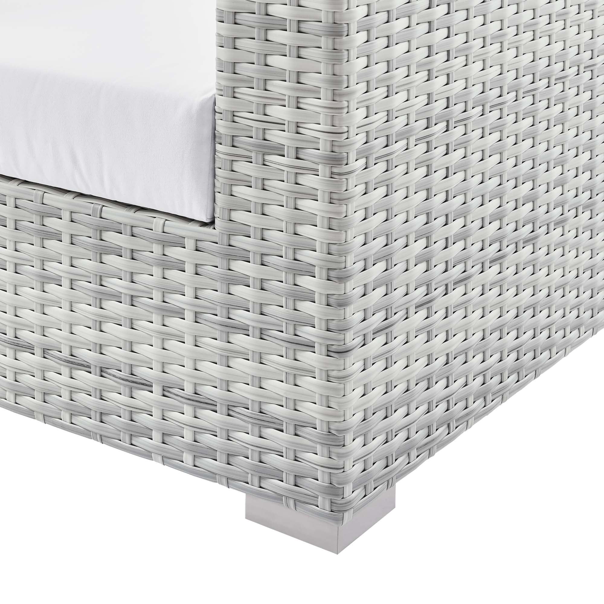 Convene Outdoor Patio Sofa - Light Gray White