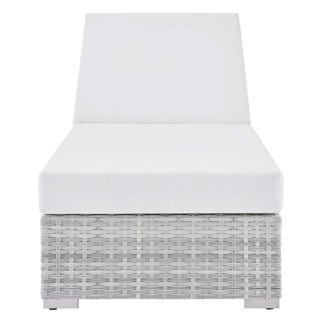 Convene Outdoor Patio Chaise - Light Gray White
