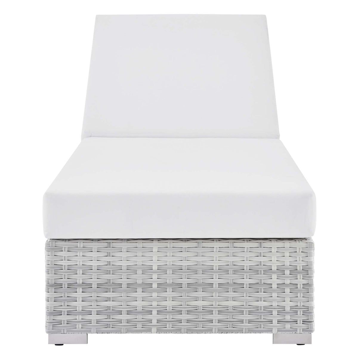 Convene Outdoor Patio Chaise - Light Gray White