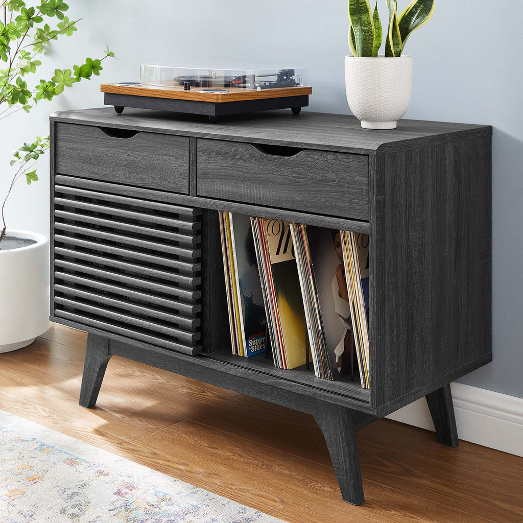 Render Vinyl Record Display Stand - Charcoal (EEI-4323-CHA)