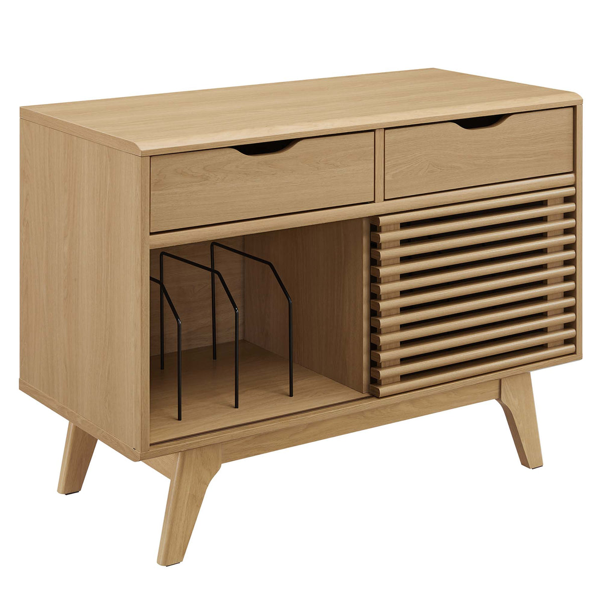 Render Vinyl Record Display Stand - Oak (EEI-4323-OAK)