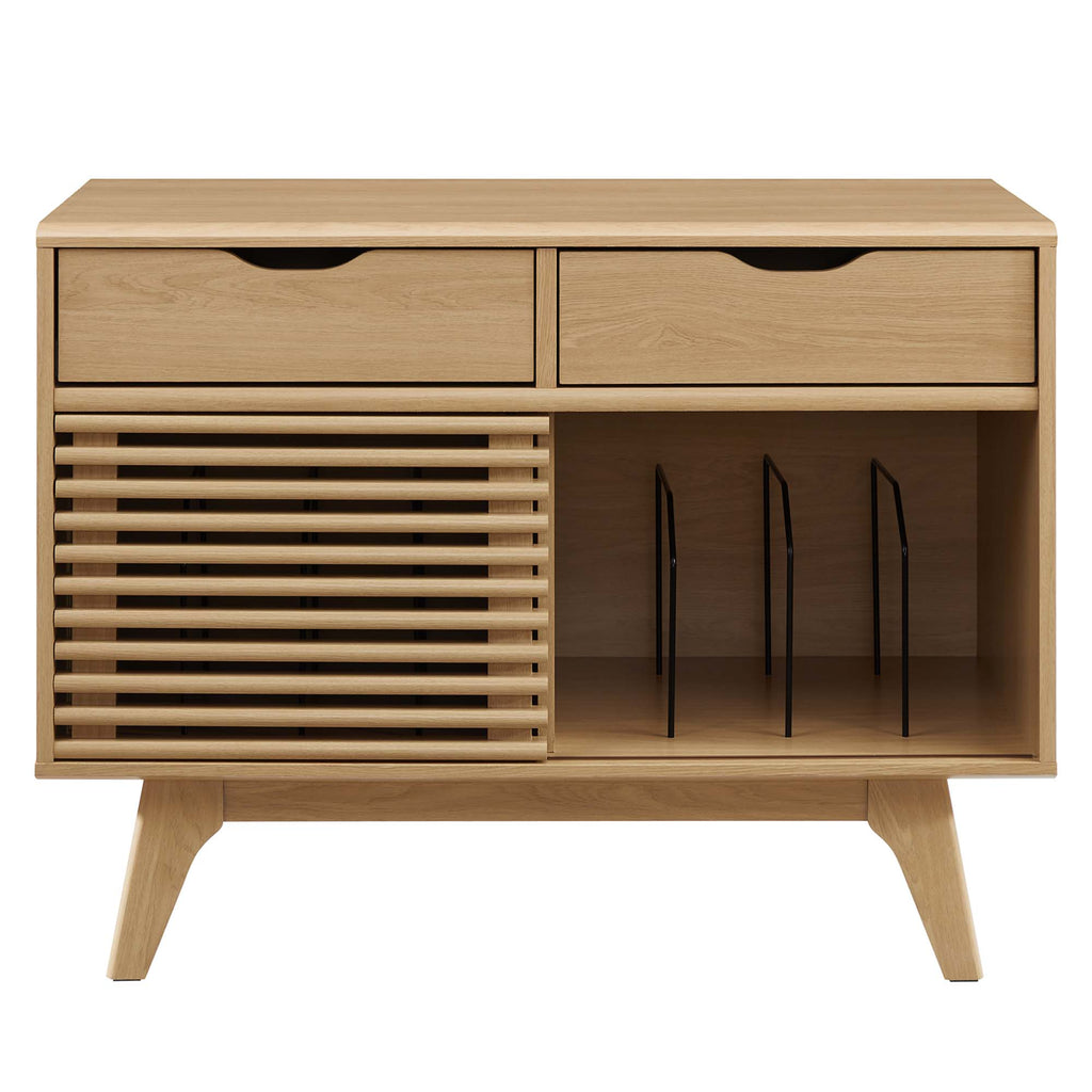 Render Vinyl Record Display Stand - Oak (EEI-4323-OAK)