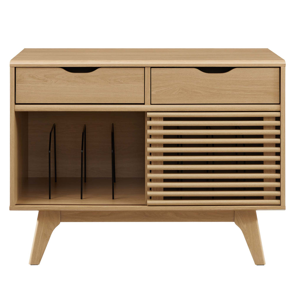 Render Vinyl Record Display Stand - Oak (EEI-4323-OAK)