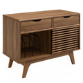 Render Vinyl Record Display Stand - Walnut (EEI-4323-WAL)