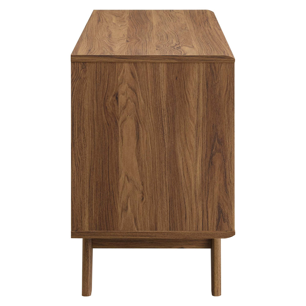 Render Vinyl Record Display Stand - Walnut (EEI-4323-WAL)