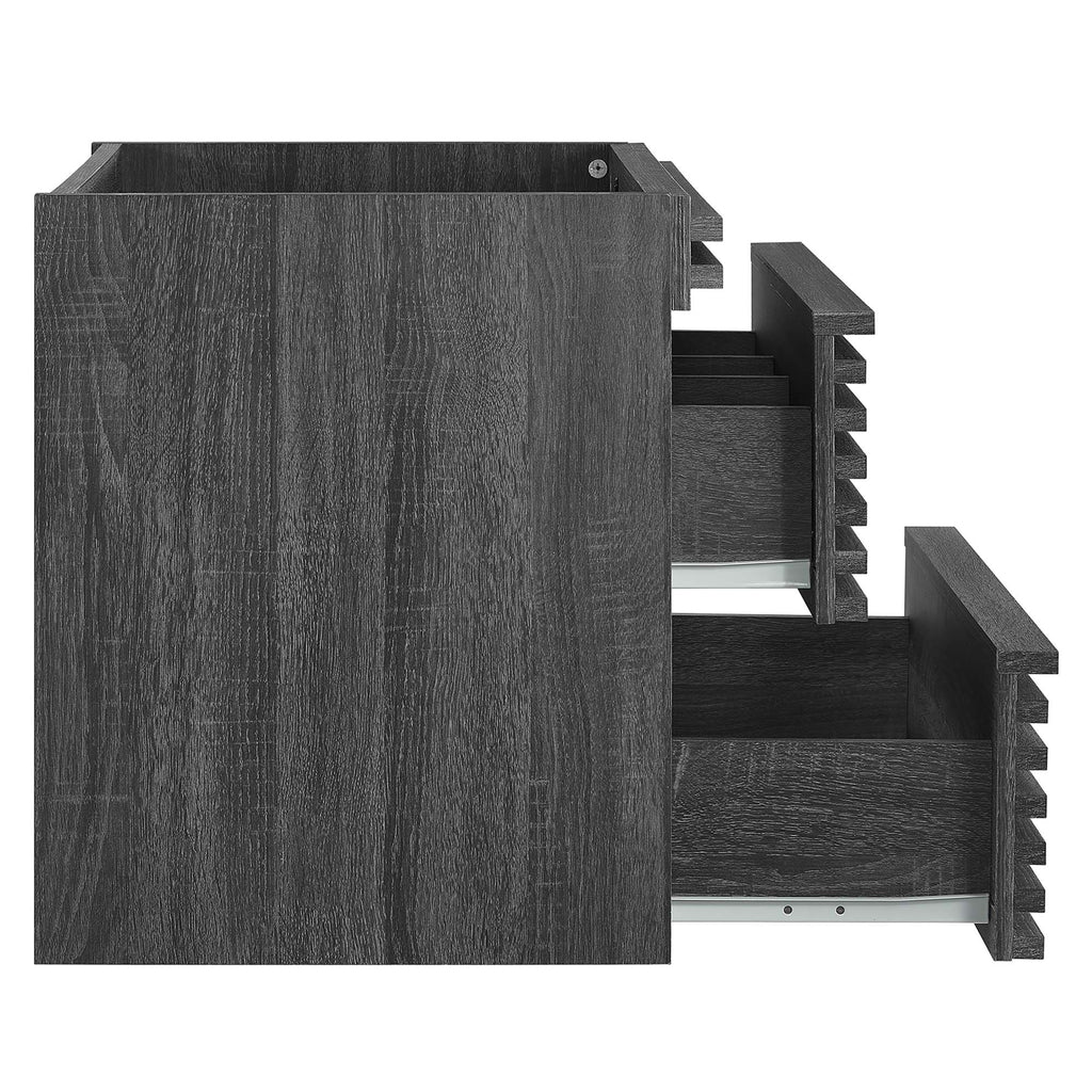 Render 24" Wall-Mount Bathroom Vanity Cabinet (Sink Basin Not Included) - Charcoal