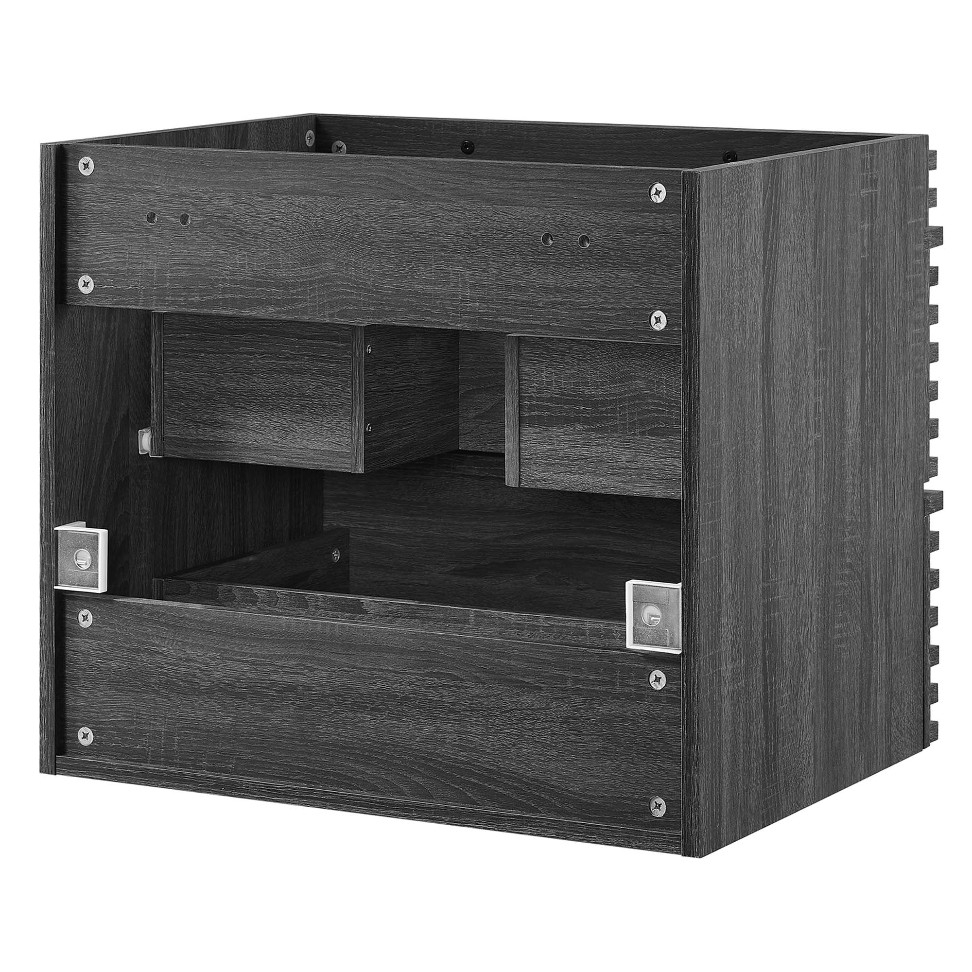 Render 24" Wall-Mount Bathroom Vanity Cabinet (Sink Basin Not Included) - Charcoal