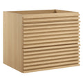 Render 24" Wall-Mount Bathroom Vanity Cabinet (Sink Basin Not Included) - Oak