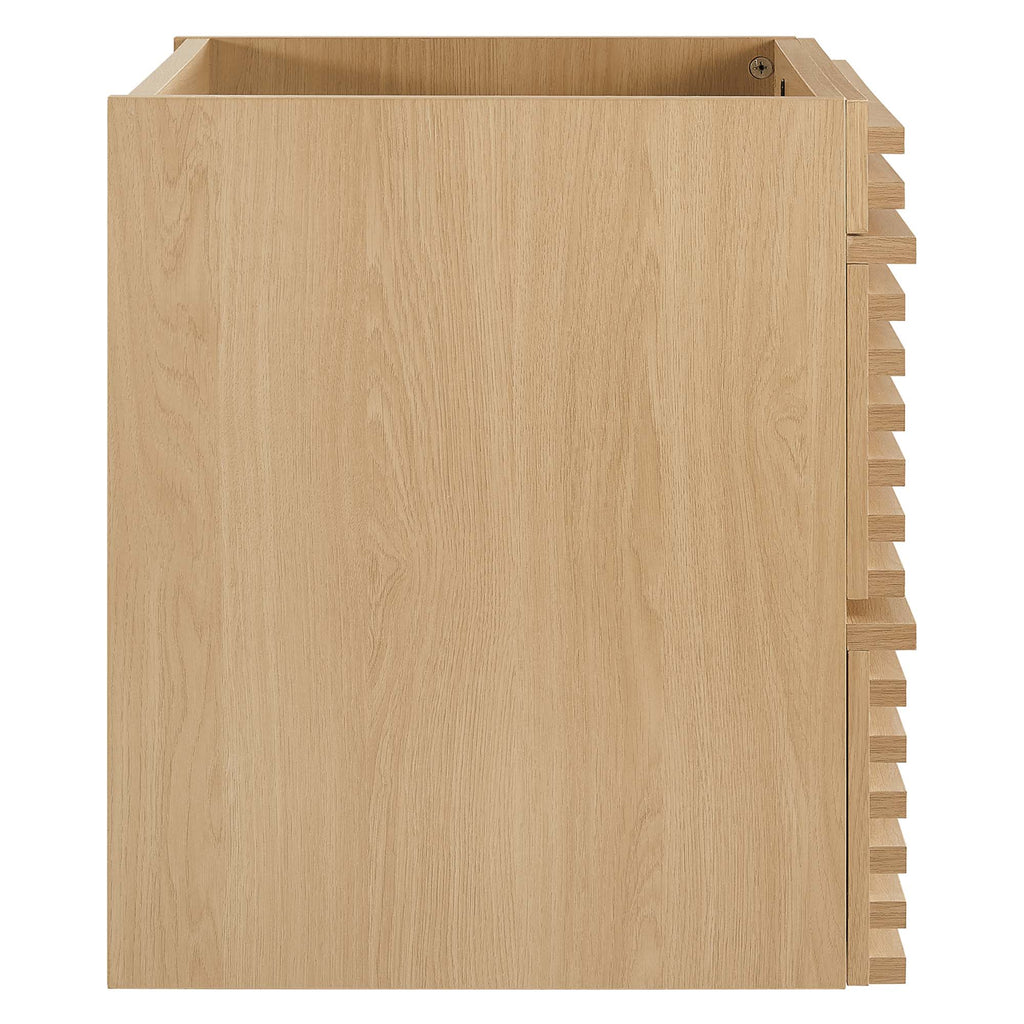 Render 24" Wall-Mount Bathroom Vanity Cabinet (Sink Basin Not Included) - Oak