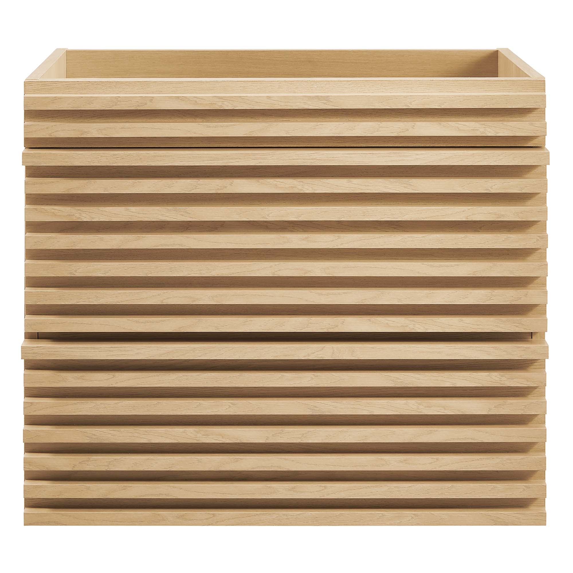 Render 24" Wall-Mount Bathroom Vanity Cabinet (Sink Basin Not Included) - Oak