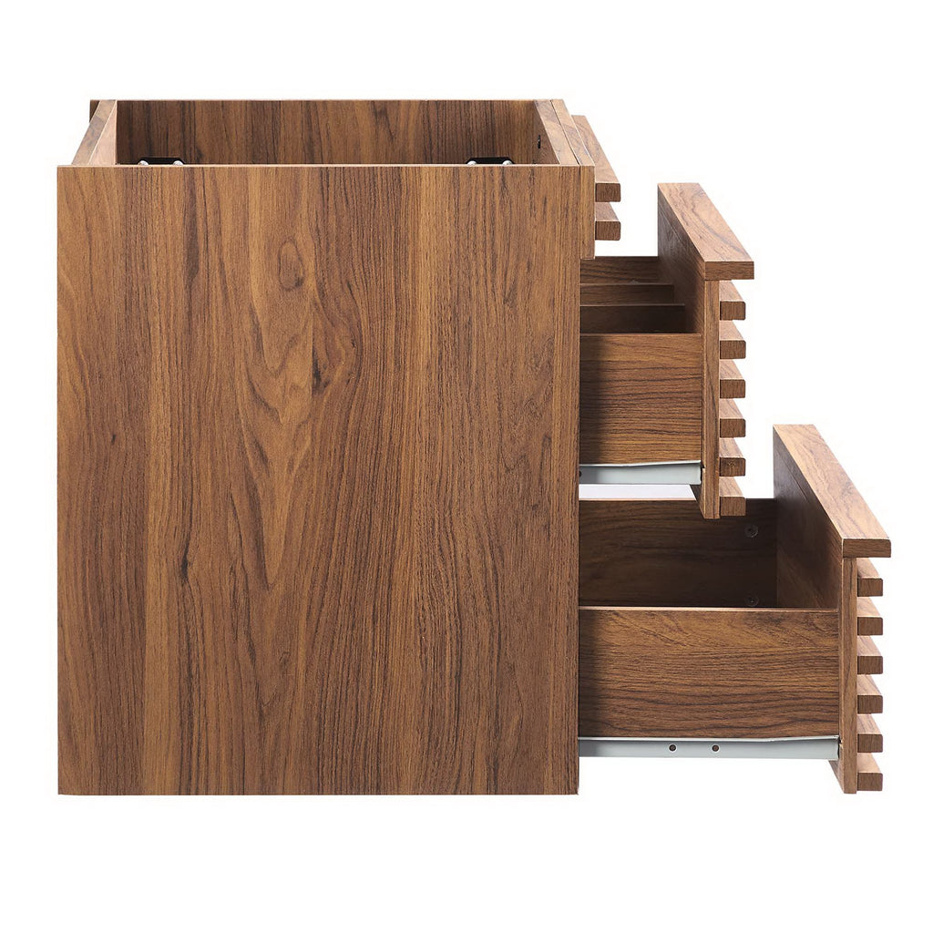 Render 24" Wall-Mount Bathroom Vanity Cabinet (Sink Basin Not Included) - Walnut