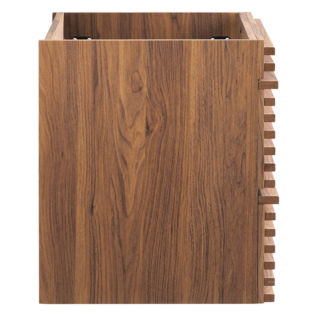 Render 24" Wall-Mount Bathroom Vanity Cabinet (Sink Basin Not Included) - Walnut