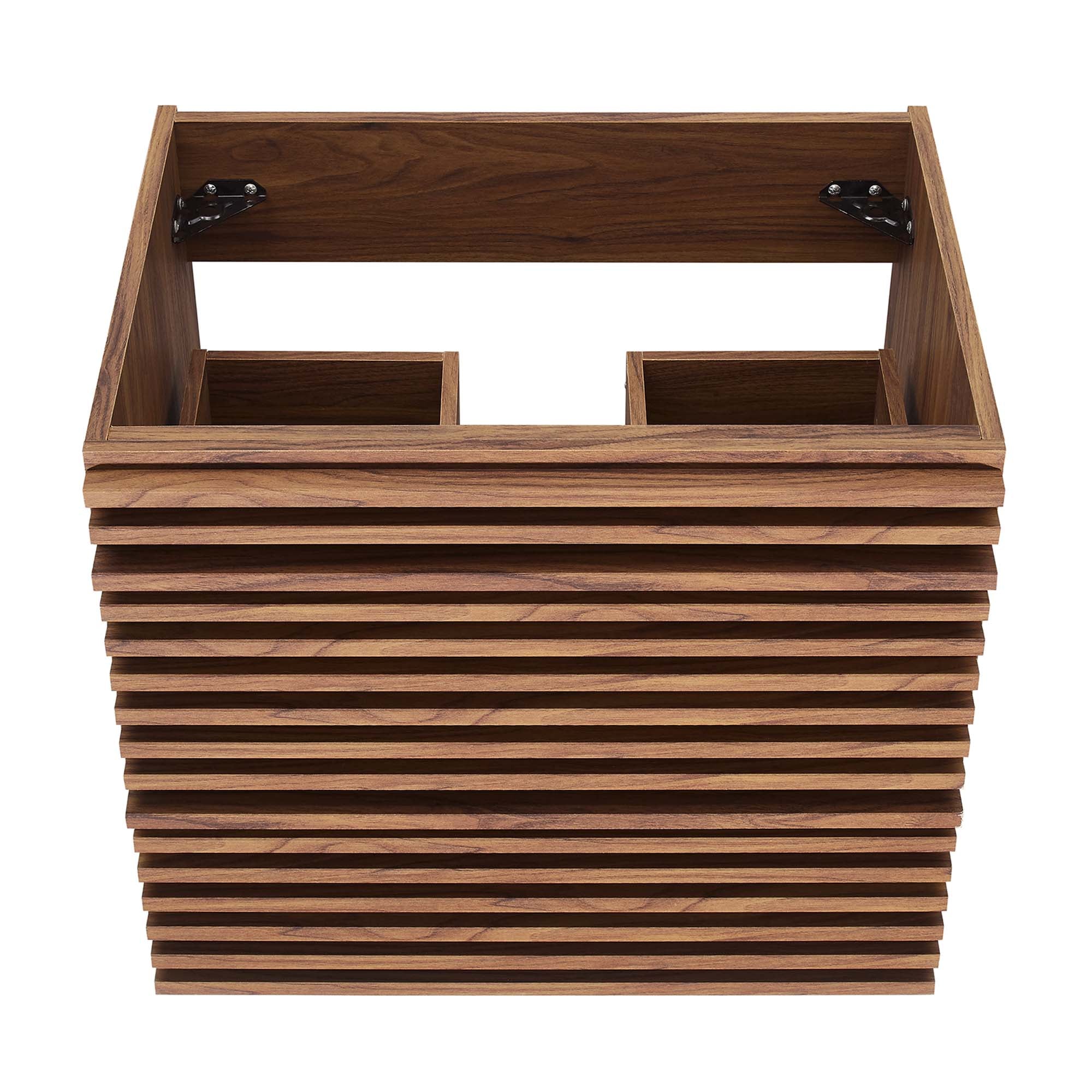 Render 24" Wall-Mount Bathroom Vanity Cabinet (Sink Basin Not Included) - Walnut
