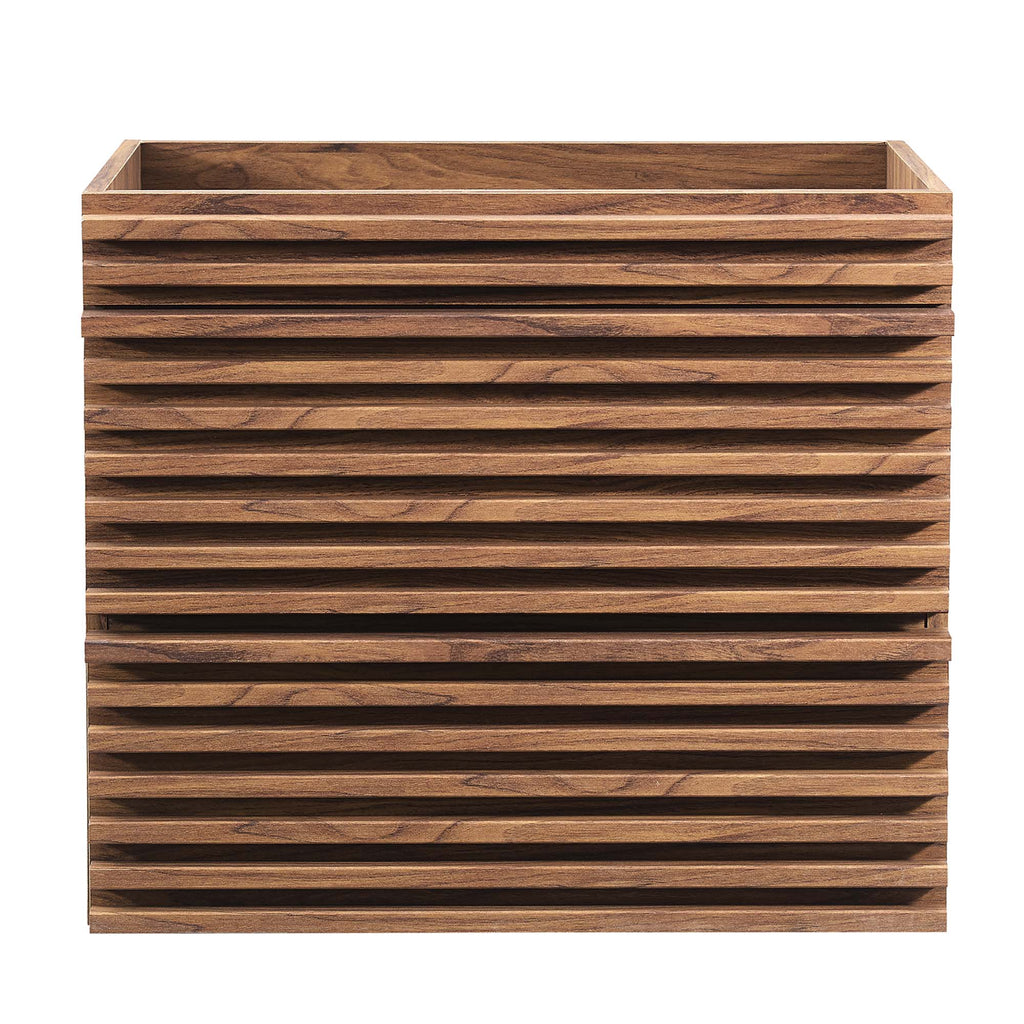 Render 24" Wall-Mount Bathroom Vanity Cabinet (Sink Basin Not Included) - Walnut