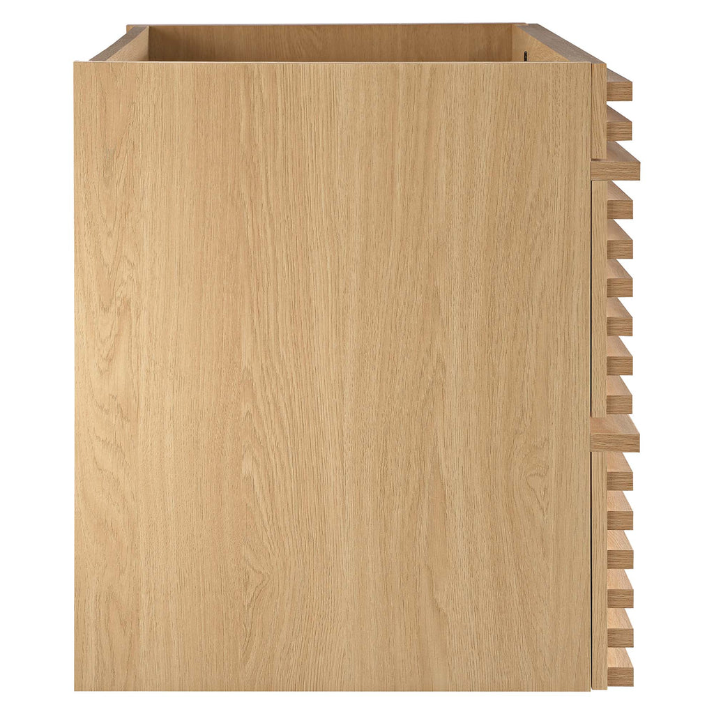 Render 36" Wall-Mount Bathroom Vanity Cabinet (Sink Basin Not Included) - Oak