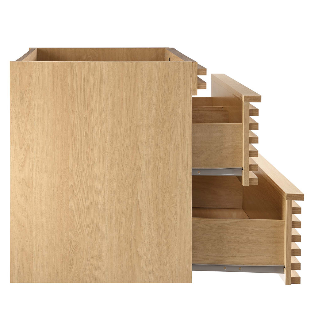 Render 36" Wall-Mount Bathroom Vanity Cabinet (Sink Basin Not Included) - Oak