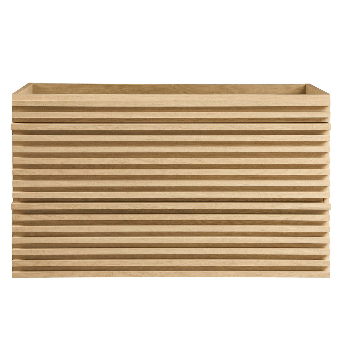 Render 36" Wall-Mount Bathroom Vanity Cabinet (Sink Basin Not Included) - Oak