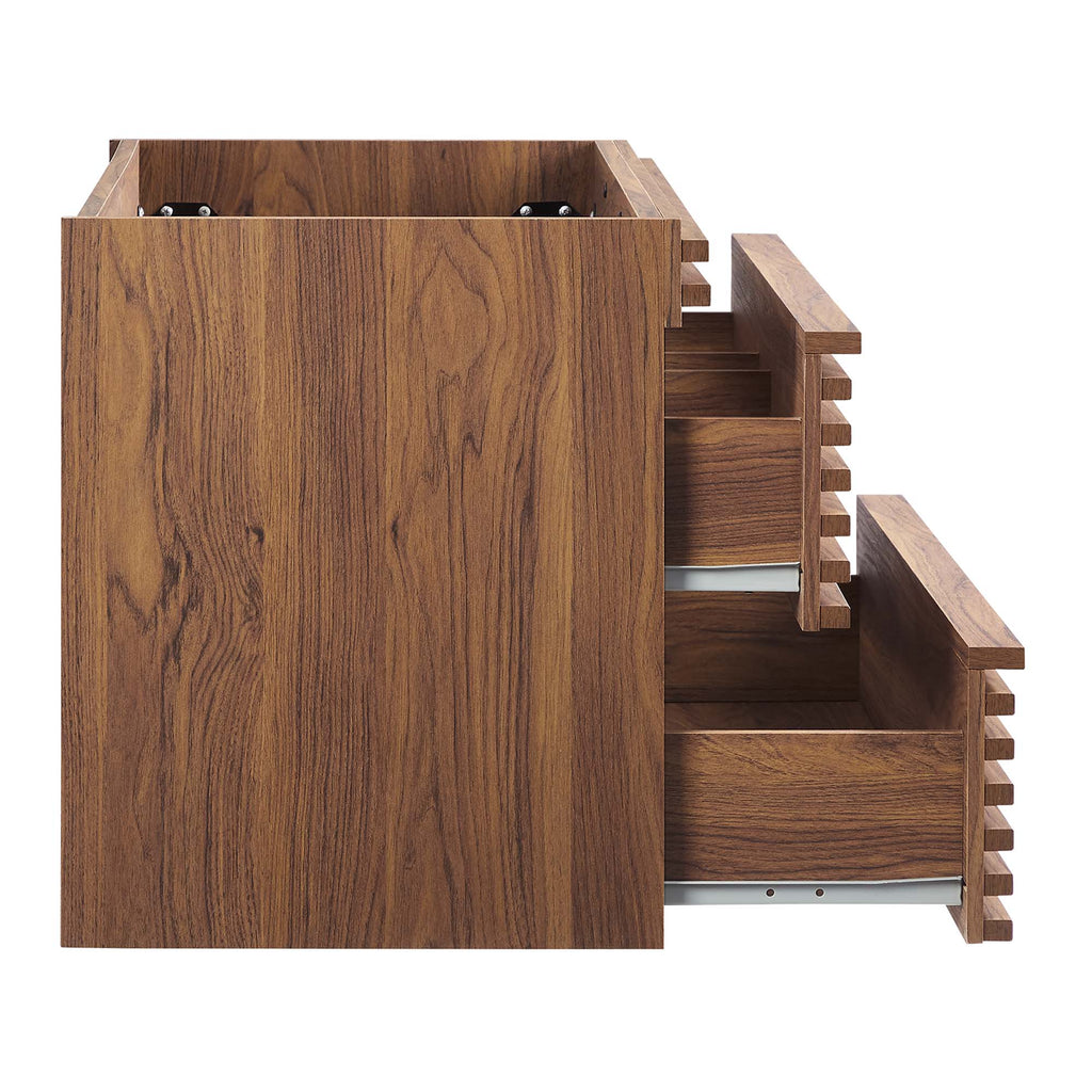 Render 36" Wall-Mount Bathroom Vanity Cabinet (Sink Basin Not Included) - Walnut