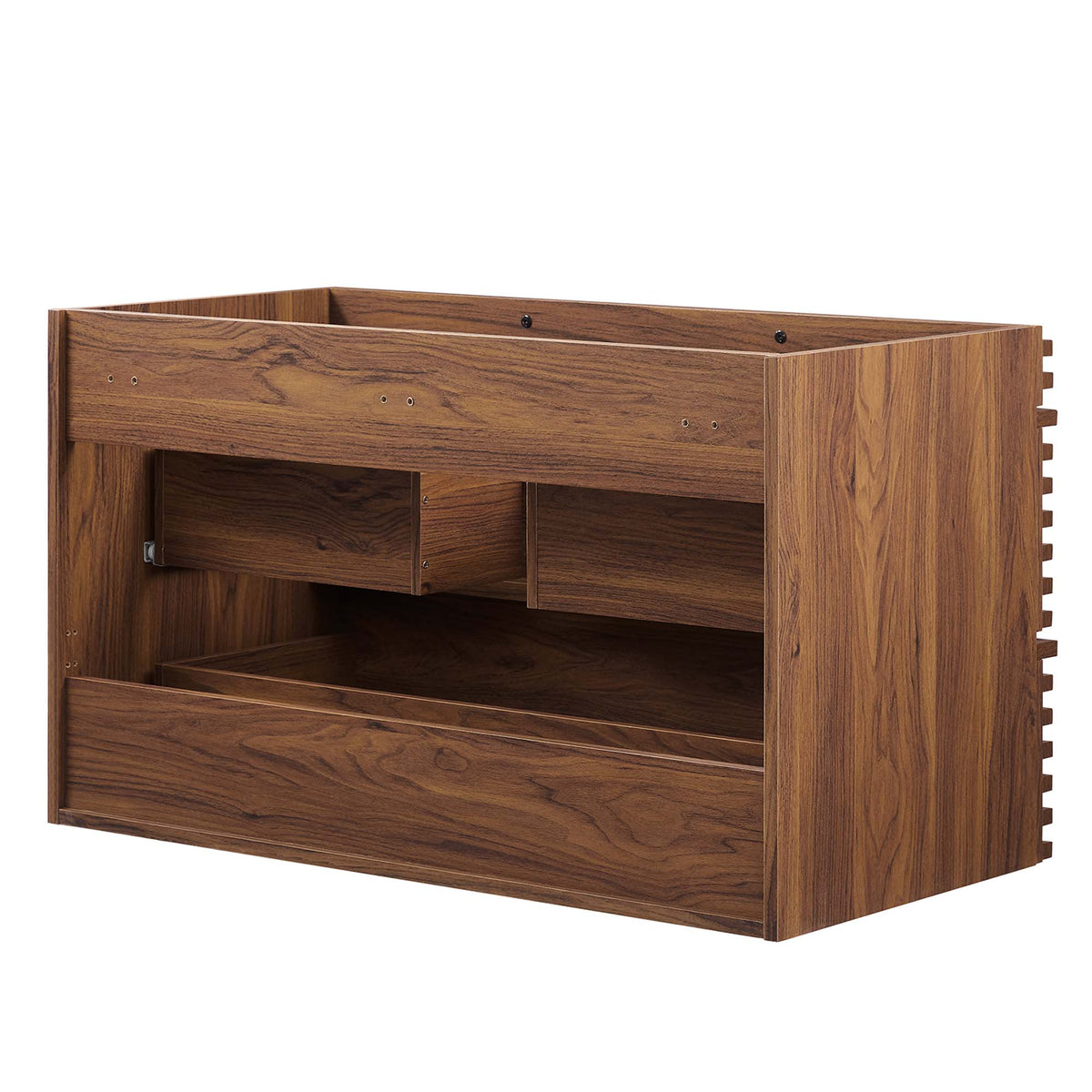 Render 36" Wall-Mount Bathroom Vanity Cabinet (Sink Basin Not Included) - Walnut