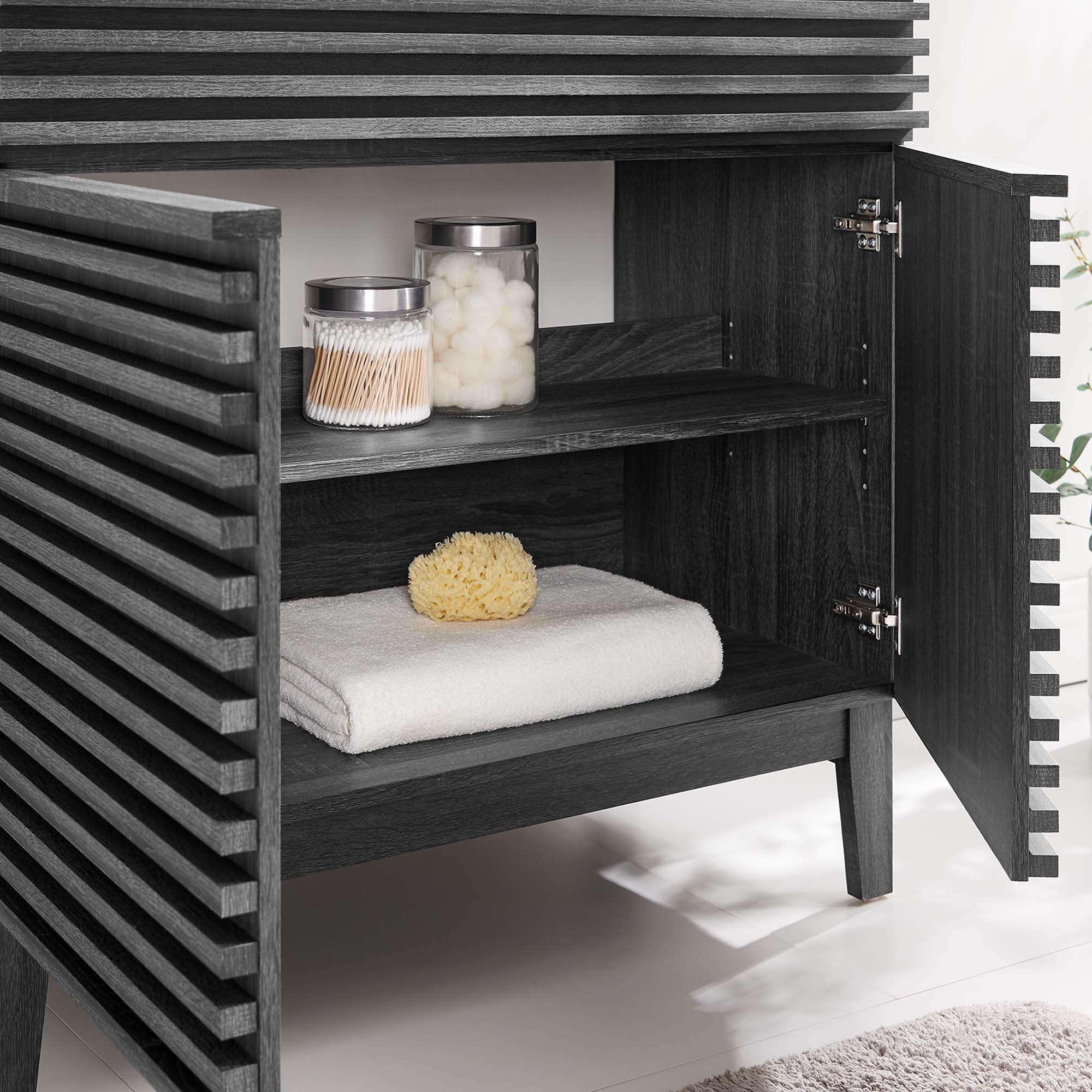 Render 36" Bathroom Vanity Cabinet - Charcoal