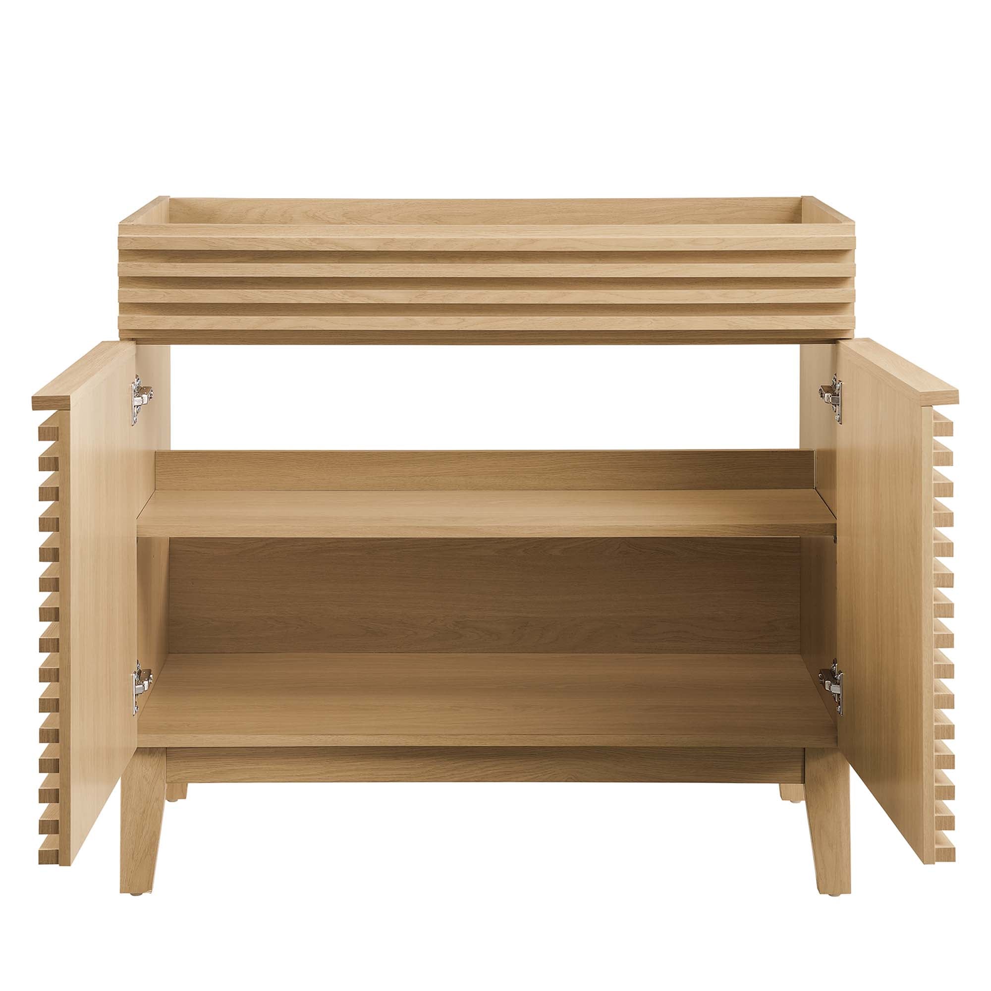 Render 36" Bathroom Vanity Cabinet - Oak
