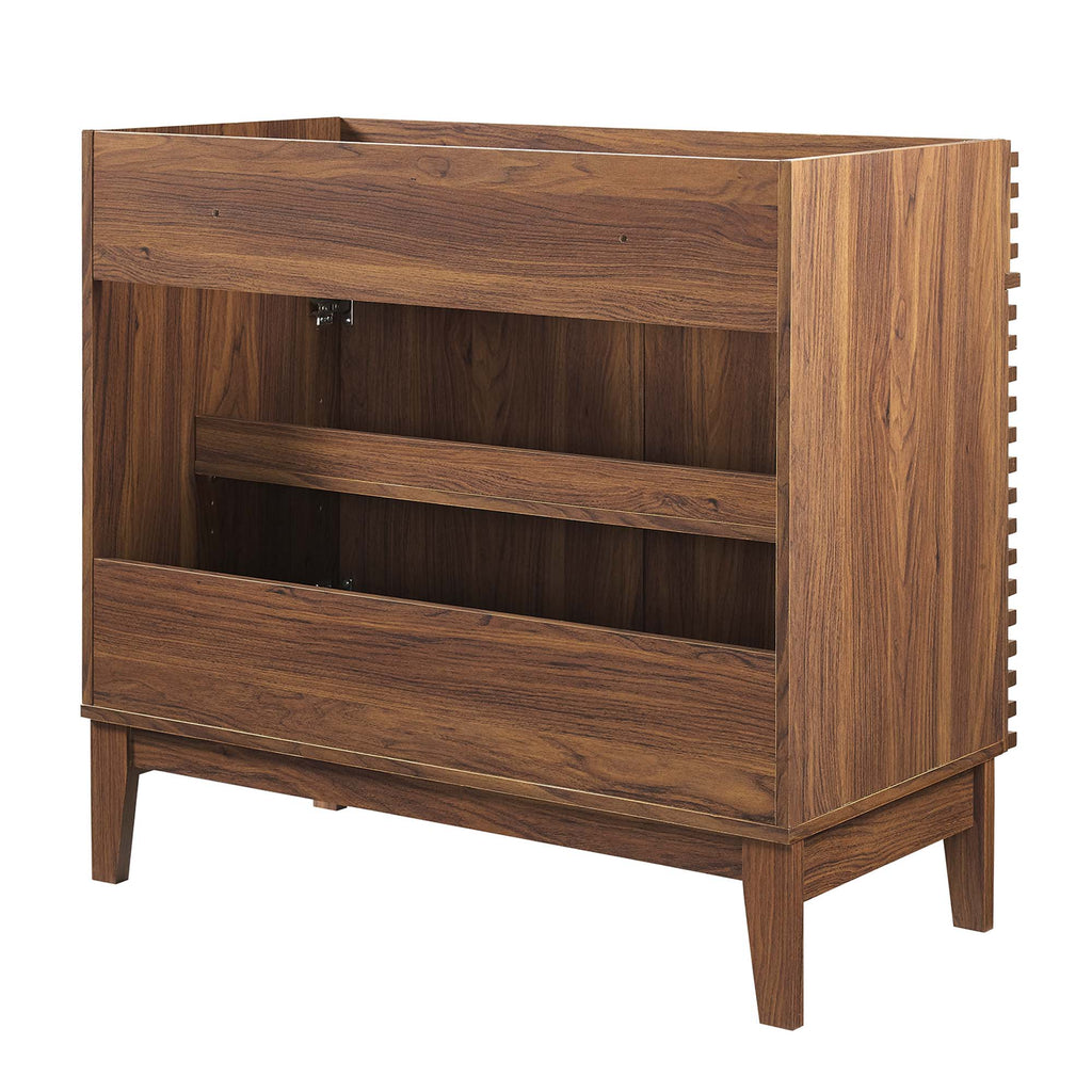 Render 36" Bathroom Vanity Cabinet - Walnut