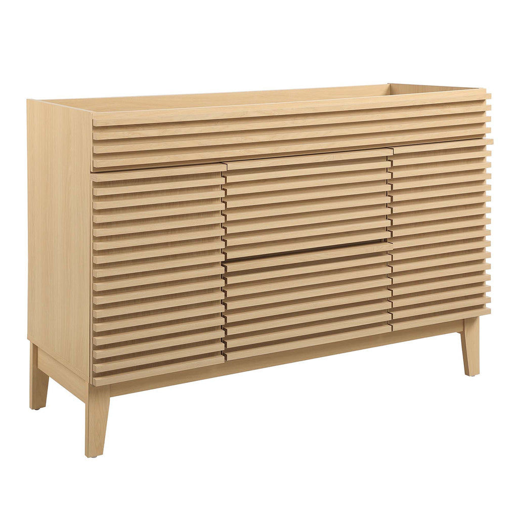 Render 48" Single Sink Compatible (not included) Bathroom Vanity Cabinet - Oak