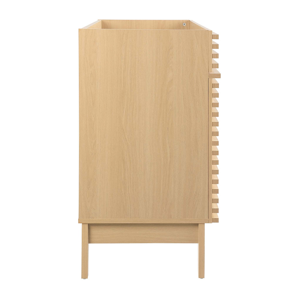 Render 48" Single Sink Compatible (not included) Bathroom Vanity Cabinet - Oak