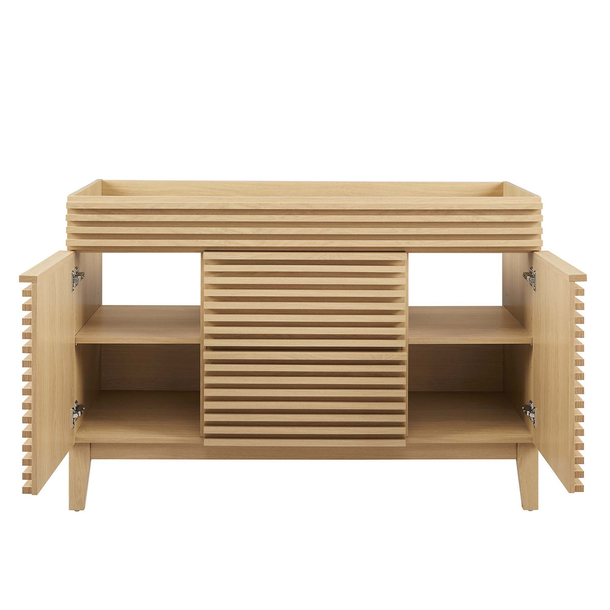 Render 48" Single Sink Compatible (not included) Bathroom Vanity Cabinet - Oak