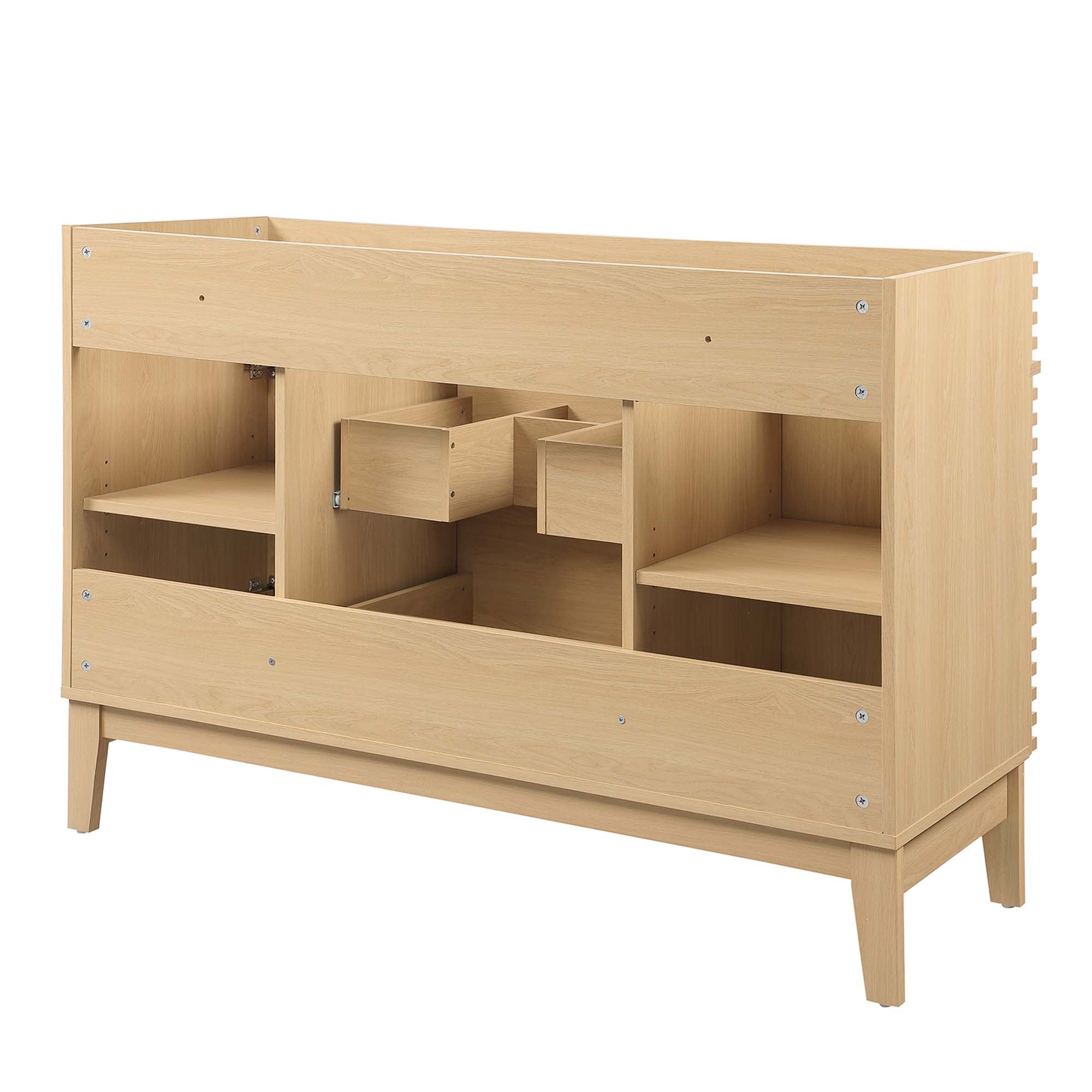 Render 48" Single Sink Compatible (not included) Bathroom Vanity Cabinet - Oak
