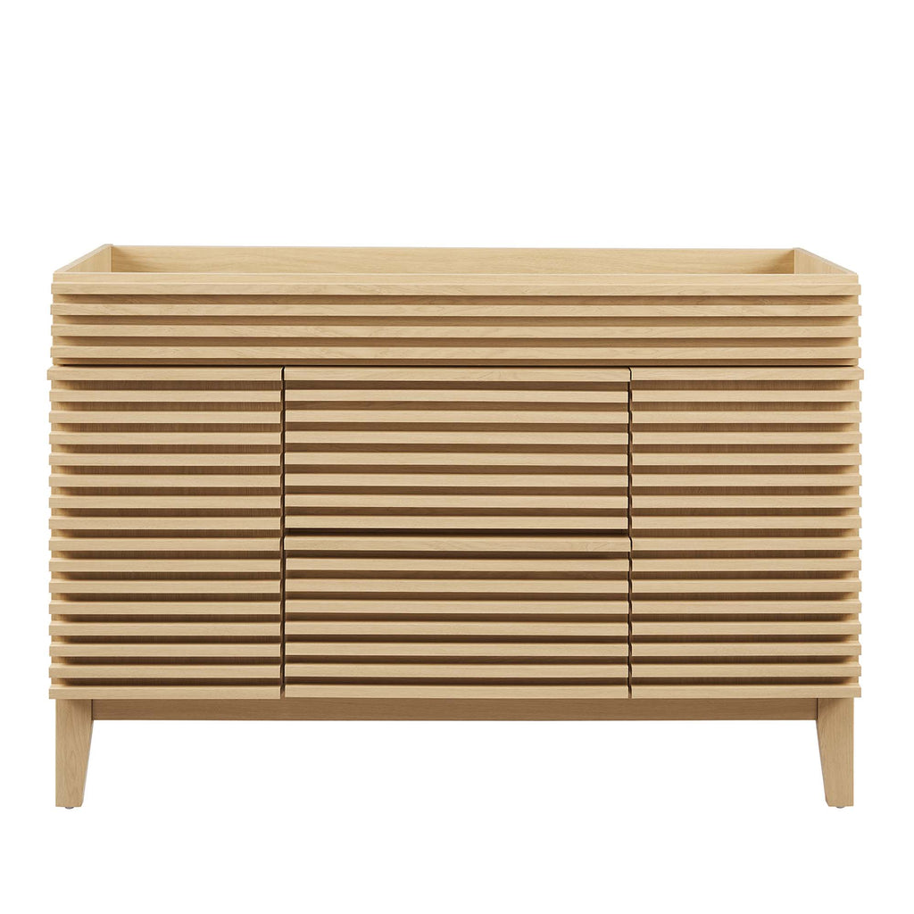 Render 48" Single Sink Compatible (not included) Bathroom Vanity Cabinet - Oak